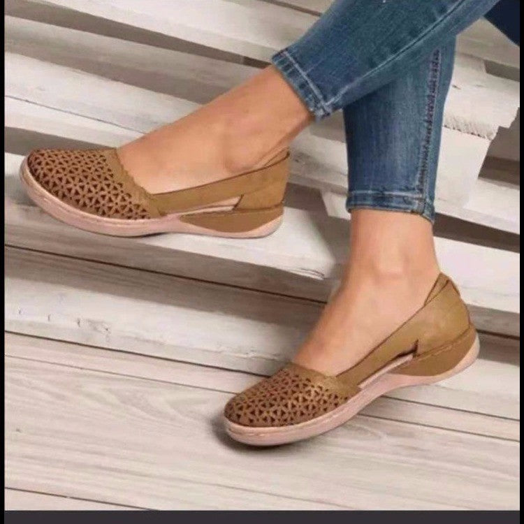 Damen Komfortable Slip-On Schuhe mit atmungsaktivem Obermaterial und rutschfester Sohle Heidi-Mode
