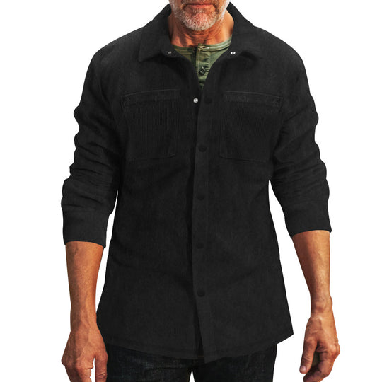 Herren Cord-Jacke mit praktischen Brusttaschen und modernem Schnitt Heidi-Mode