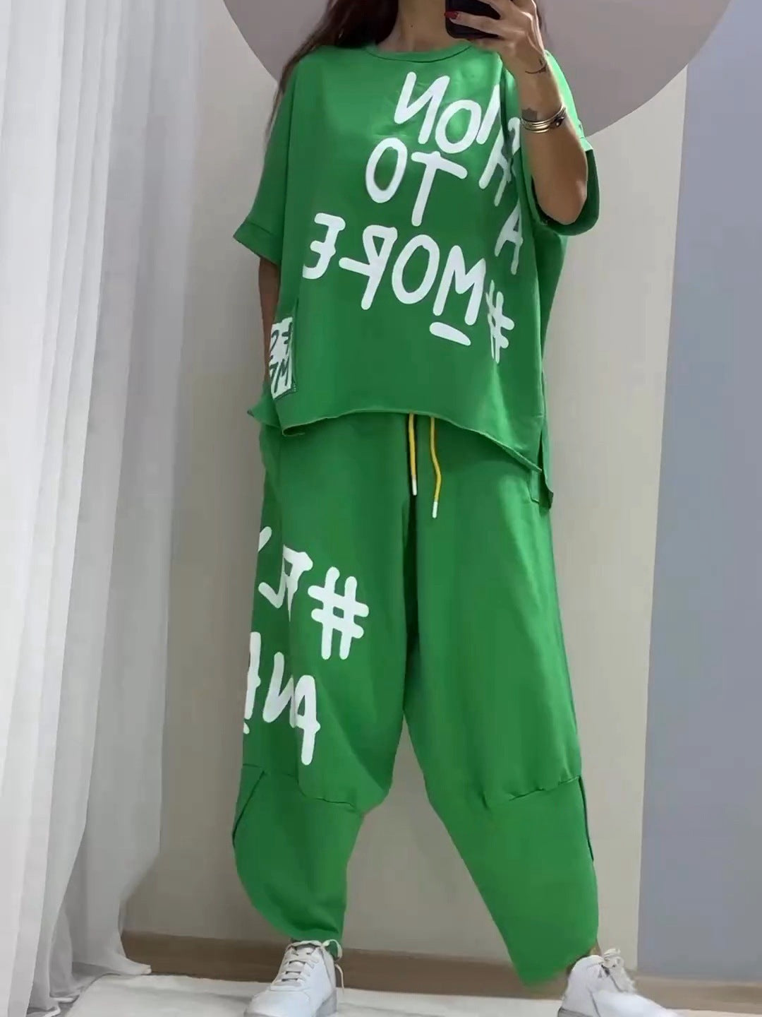 Damen lässiger Oversized Sweater und Jogginghose-Set Heidi-Mode