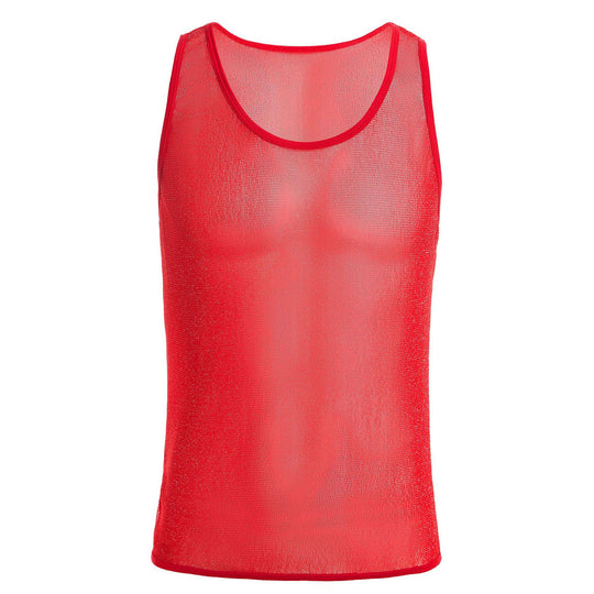 Herren Sportliches Netz-Tanktop Heidi-Mode