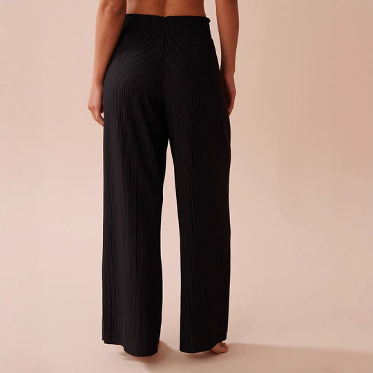 Damen Plissee-Hose mit elastischem Bund und Seitentaschen Heidi-Mode