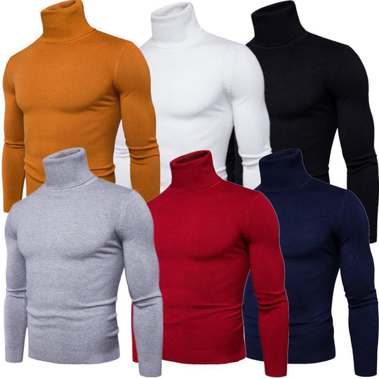 Herren Rollkragenpullover aus weichem Merinowolle Heidi-Mode
