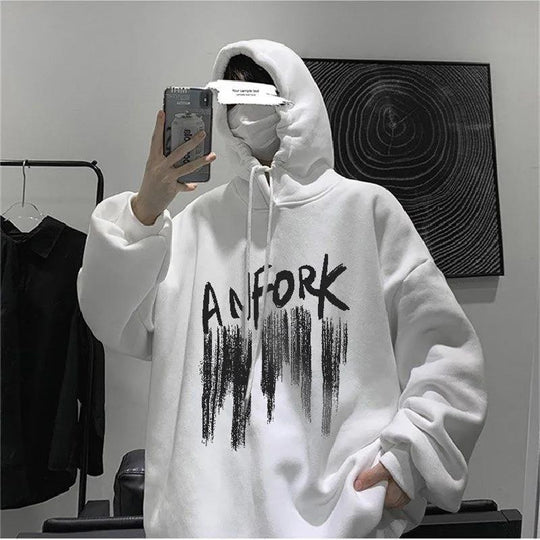 Herren lässiger Oversized Hoodie mit kreativem Grafikdesign Heidi-Mode