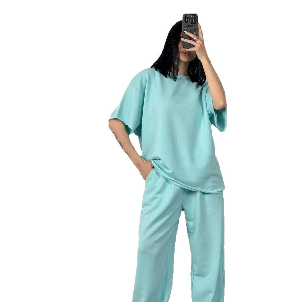Damen Loungewear-Set aus weichem Material mit eleganten Taschen Heidi-Mode
