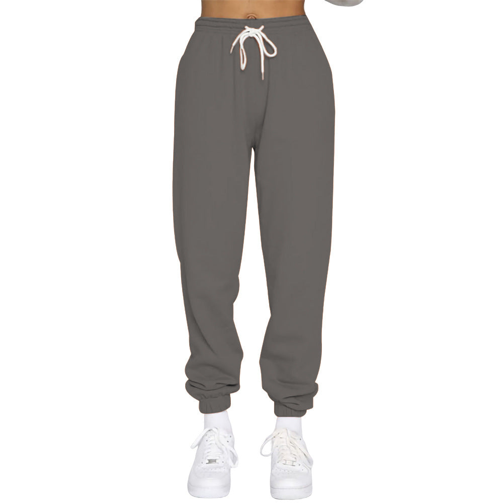 Damen Komfortable Jogginghose mit verstellbarem Bund und elastischen Bündchen Heidi-Mode