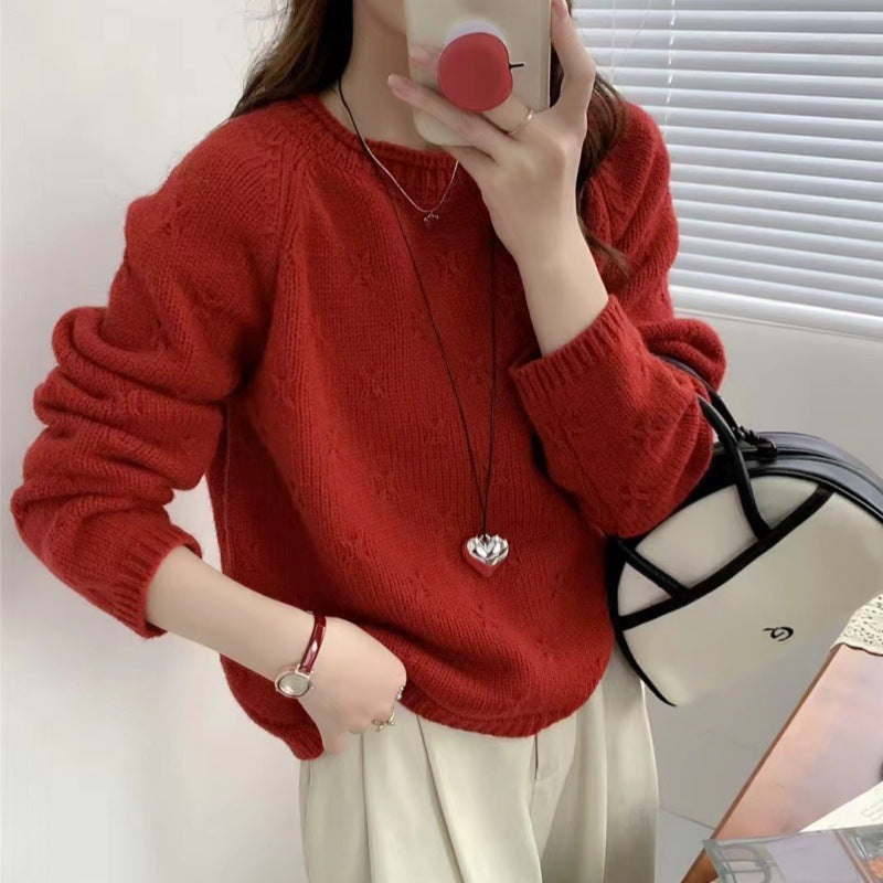 Damen Kuscheliger Strickpullover mit strukturiertem Muster Heidi-Mode