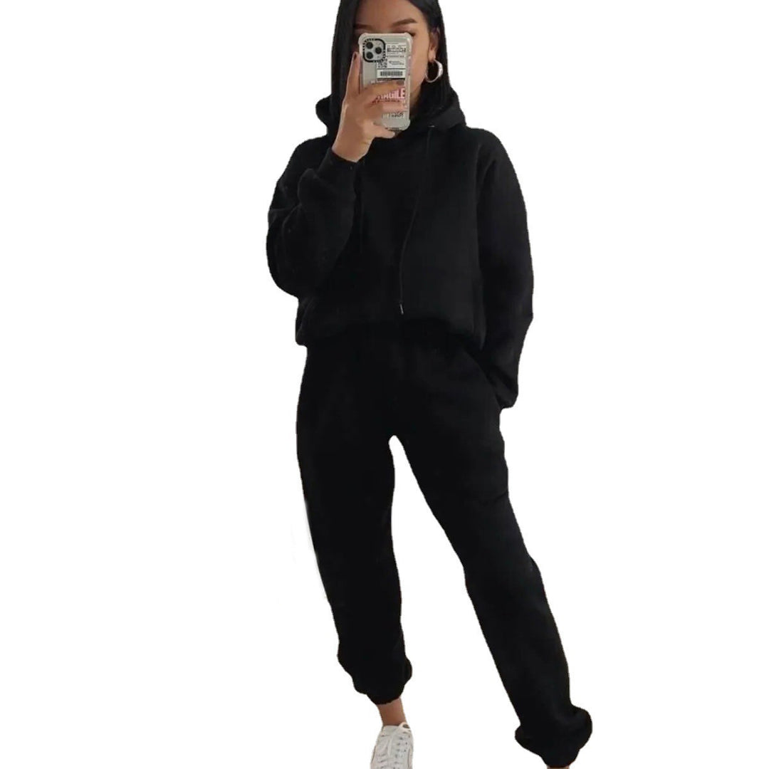 Damen Komfortabler Fleece Hoodie und Jogginghose Set Heidi-Mode