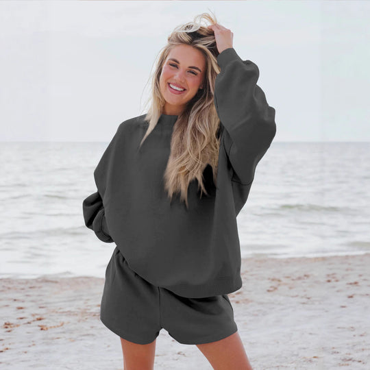 Damen Oversize-Sweatshirt mit Raglanärmeln Heidi-Mode