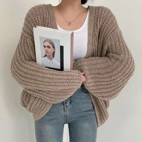 Damen Oversized Strickjacke Heidi-Mode