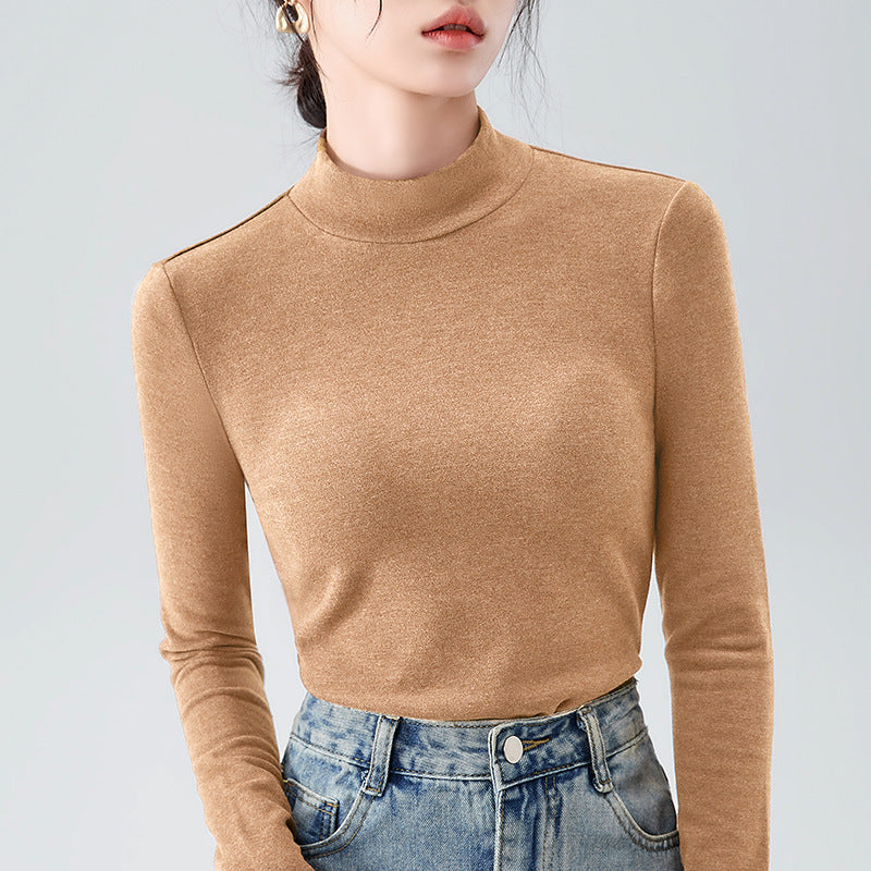 Damen Turtleneck Shirt aus weicher Stretchmaterialmischung mit eleganten Details Heidi-Mode