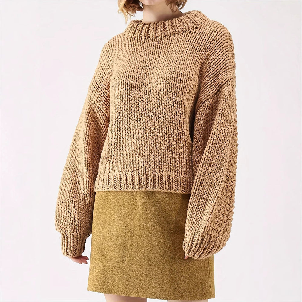 Damen Grobstrickpullover Heidi-Mode