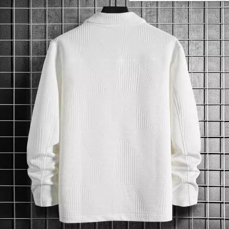 Herren gestepptes Überhemd mit strukturierter Oberfläche Heidi-Mode