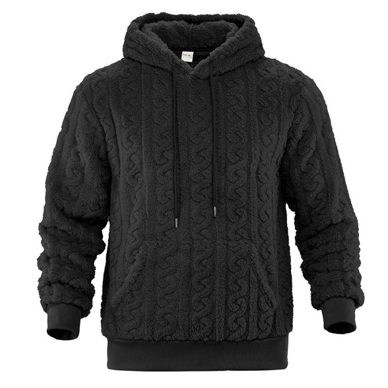 Damen Kuscheliger Fleece-Hoodie mit Strukturmuster Heidi-Mode