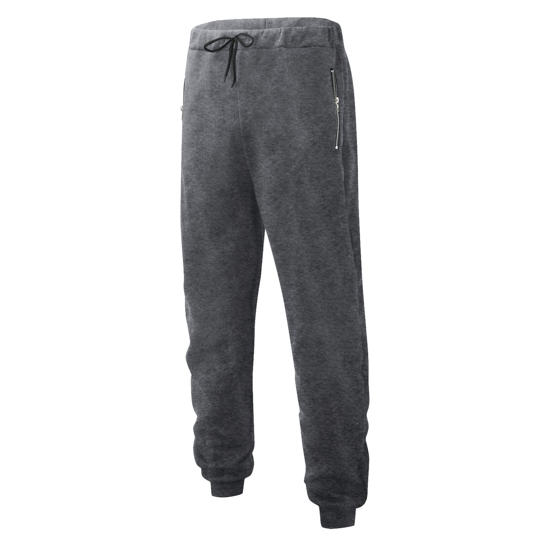Herren Sportliche Jogginghose mit elastischem Bund und seitlichen Reißverschlusstaschen Heidi-Mode