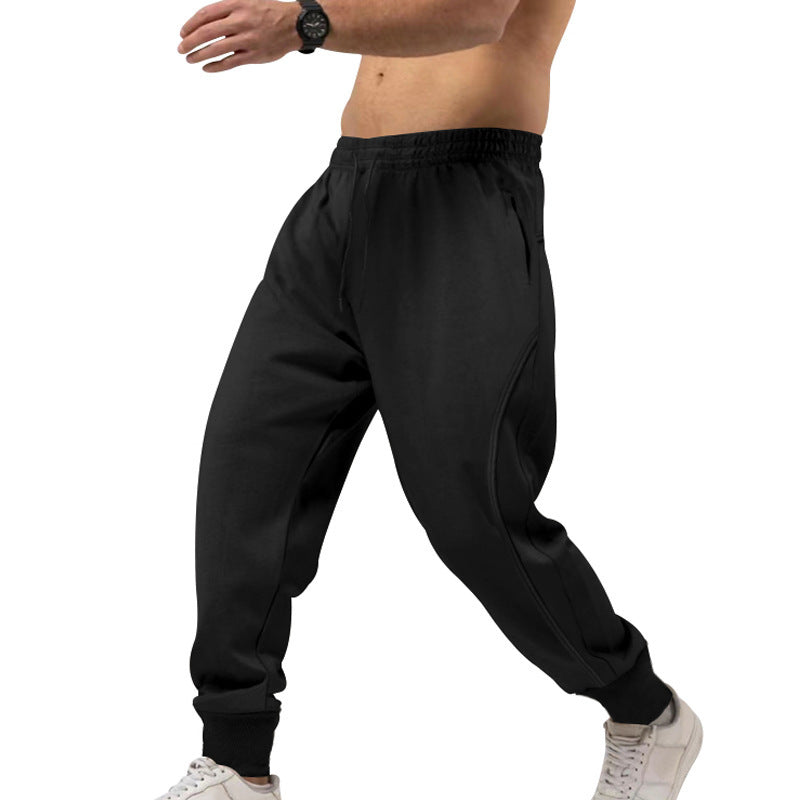 Herren sportliche Jogginghose mit elastischem Bund und Taschen Heidi-Mode