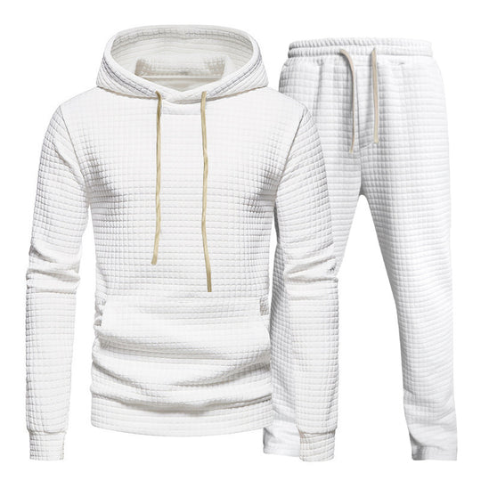 Herren Fitness-Hoodie und Jogginghose Set mit strukturiertem Design Heidi-Mode