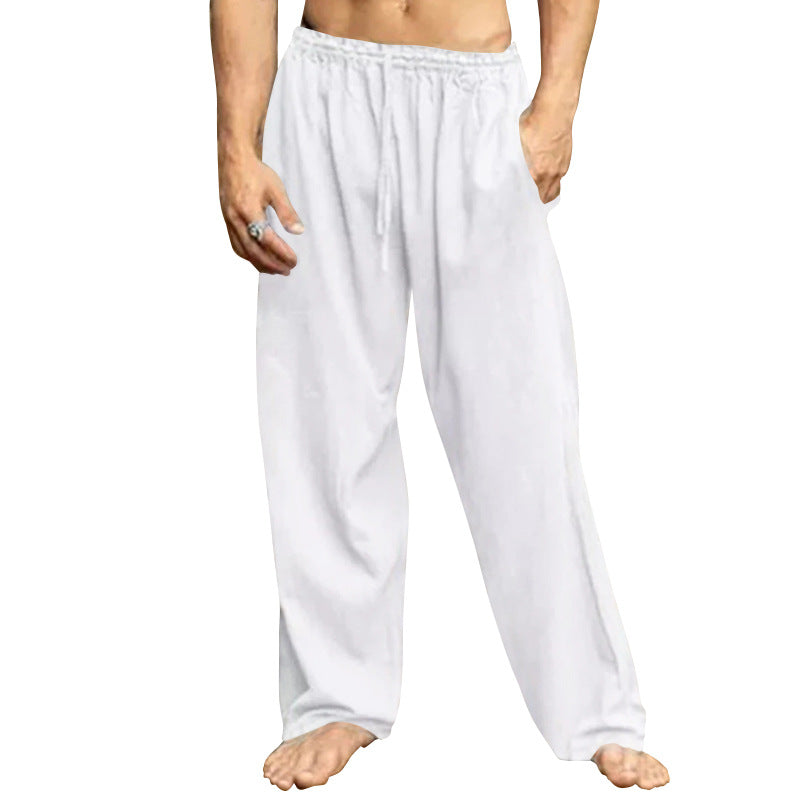 Herren bequeme Freizeit-Hose mit elastischem Bund und seitlichen Eingrifftaschen Heidi-Mode