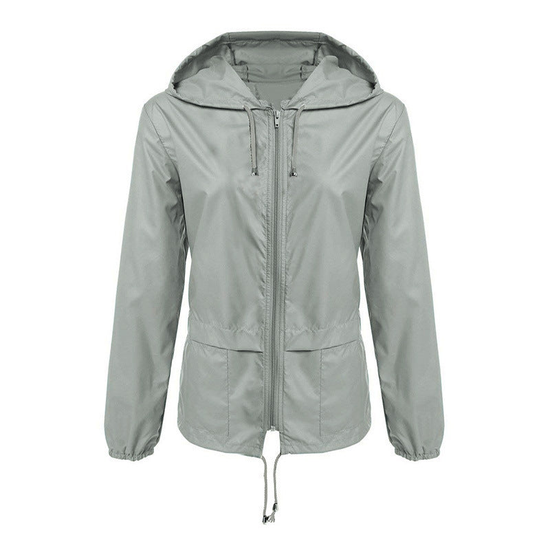 Damen leichte Übergangsjacke mit verstellbarem Kordelzug Heidi-Mode