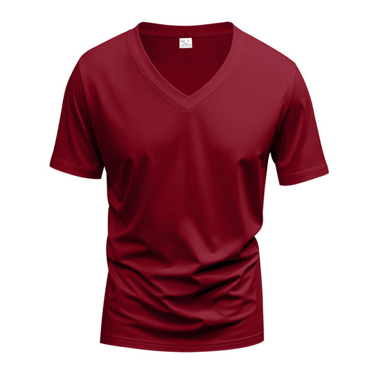 Herren Funktions-T-Shirt mit V-Ausschnitt aus atmungsaktivem Material Heidi-Mode