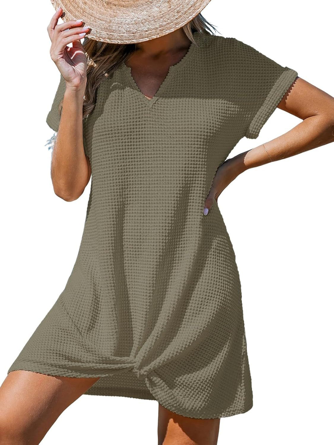 Heidi Mode | Blusenkleid mit V-Ausschnitt und Knick