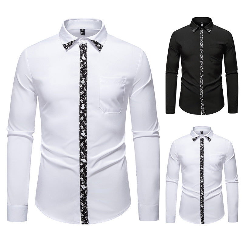 Herren Hemd mit floralem Design und eleganter Knopfleiste Heidi-Mode