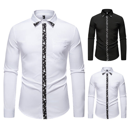 Herren Hemd mit floralem Design und eleganter Knopfleiste Heidi-Mode