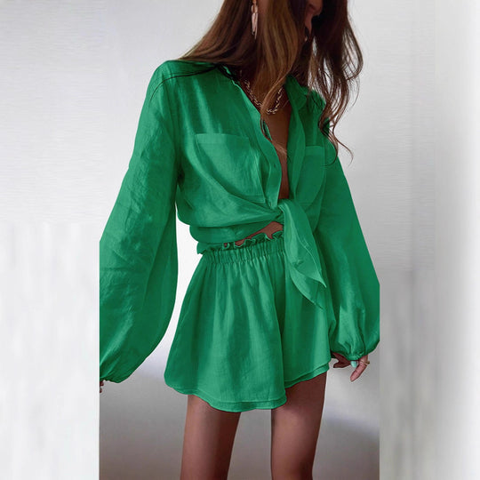 Damen lässiges Leinen Outfit Heidi-Mode