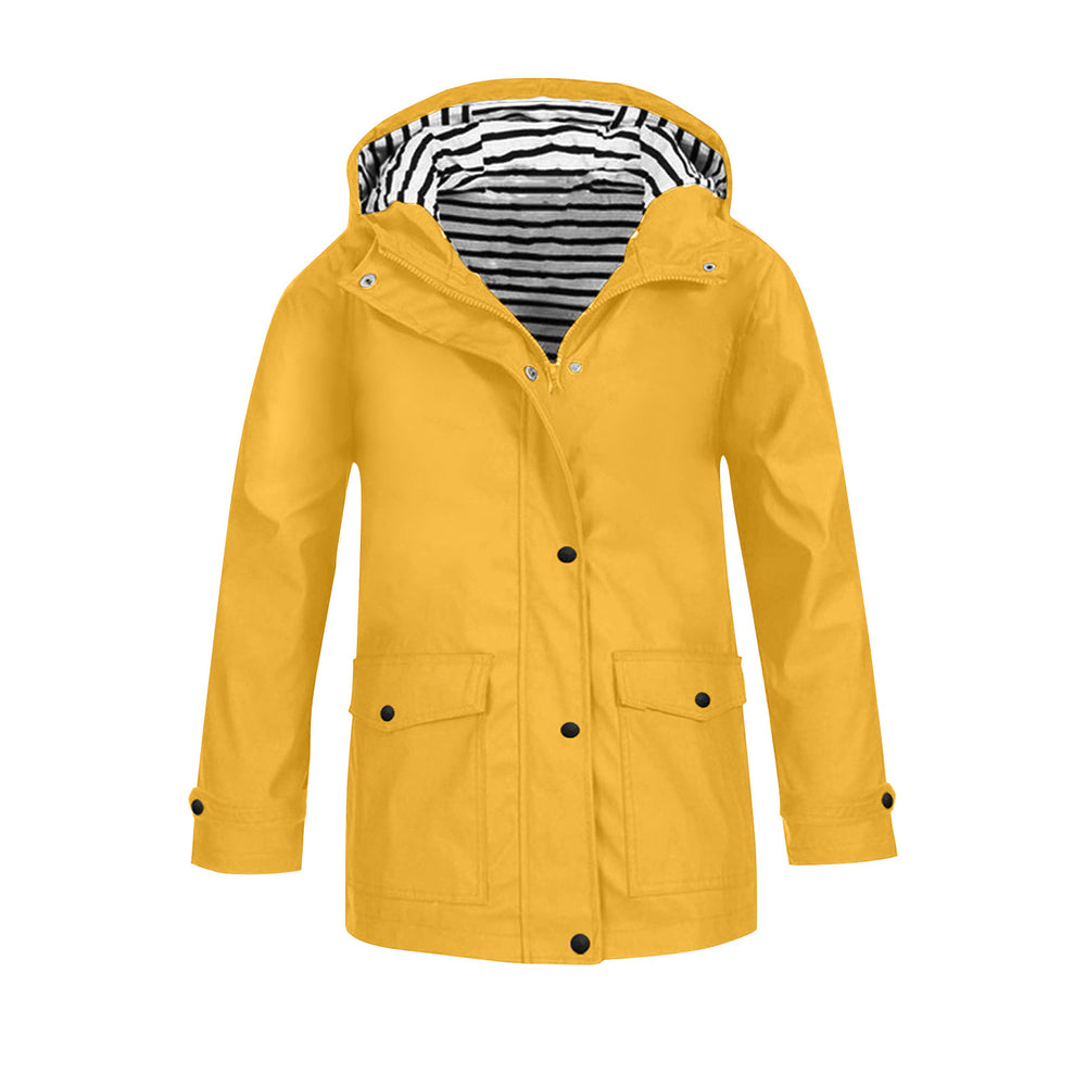 Damen wetterfeste Parkajacke mit praktischen Taschen und verstellbarem Kapuzenkragen Heidi-Mode