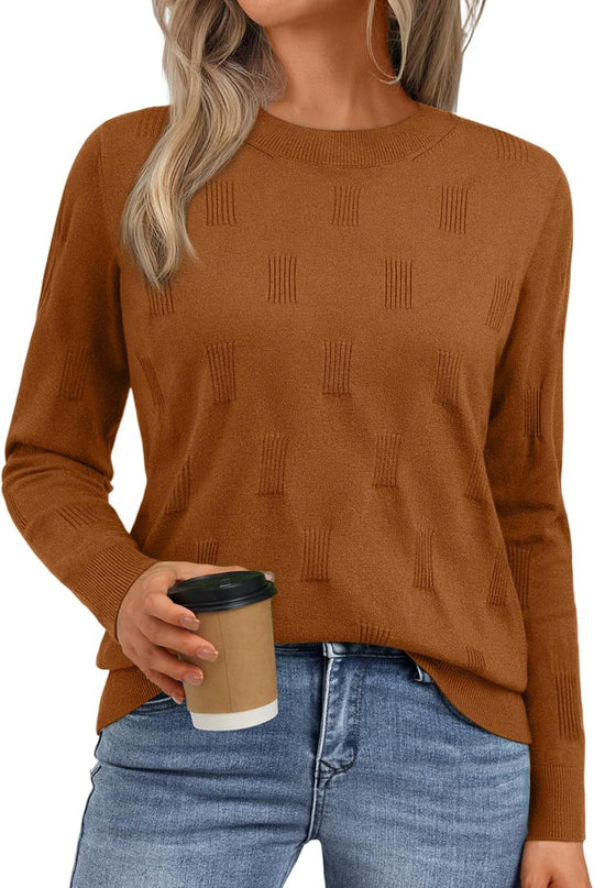 Damen Strickpullover mit strukturiertem Muster und lässigem Schnitt Heidi-Mode