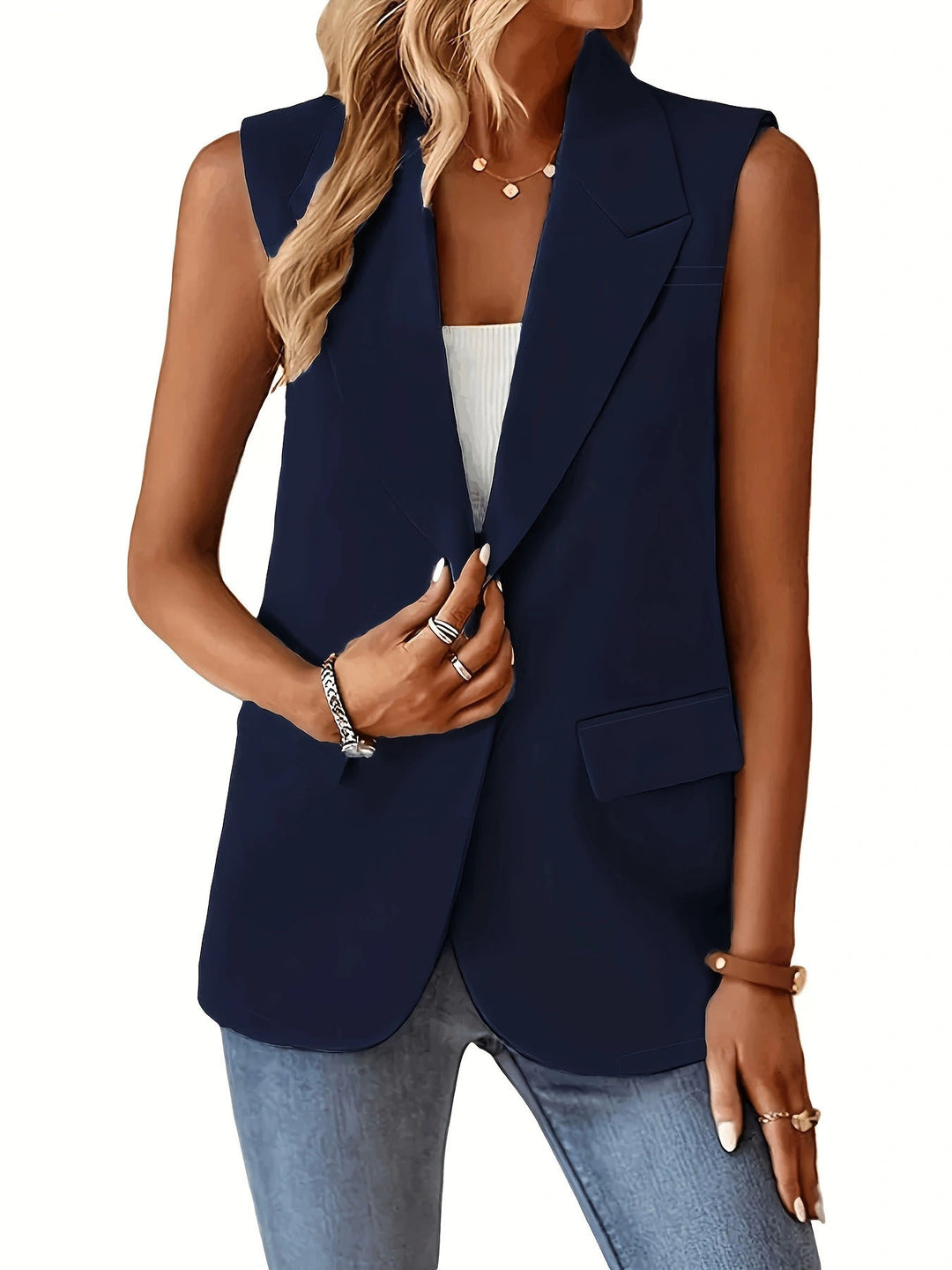 Damen Stylischer Blazer-Weste Heidi-Mode