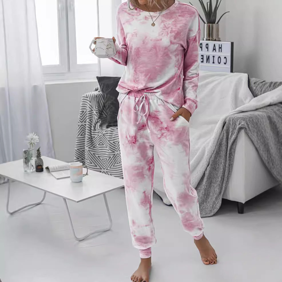 Damen Freizeit-Loungewear Set mit modischem Batikdesign und bequemen Passform Heidi-Mode