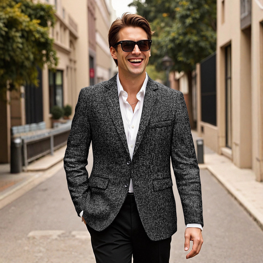 Herren eleganter Blazer aus Wolle Heidi-Mode