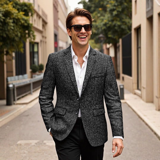 Herren eleganter Blazer aus Wolle Heidi-Mode