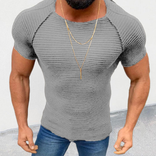Herren figurbetontes Kurzarmshirt Heidi-Mode
