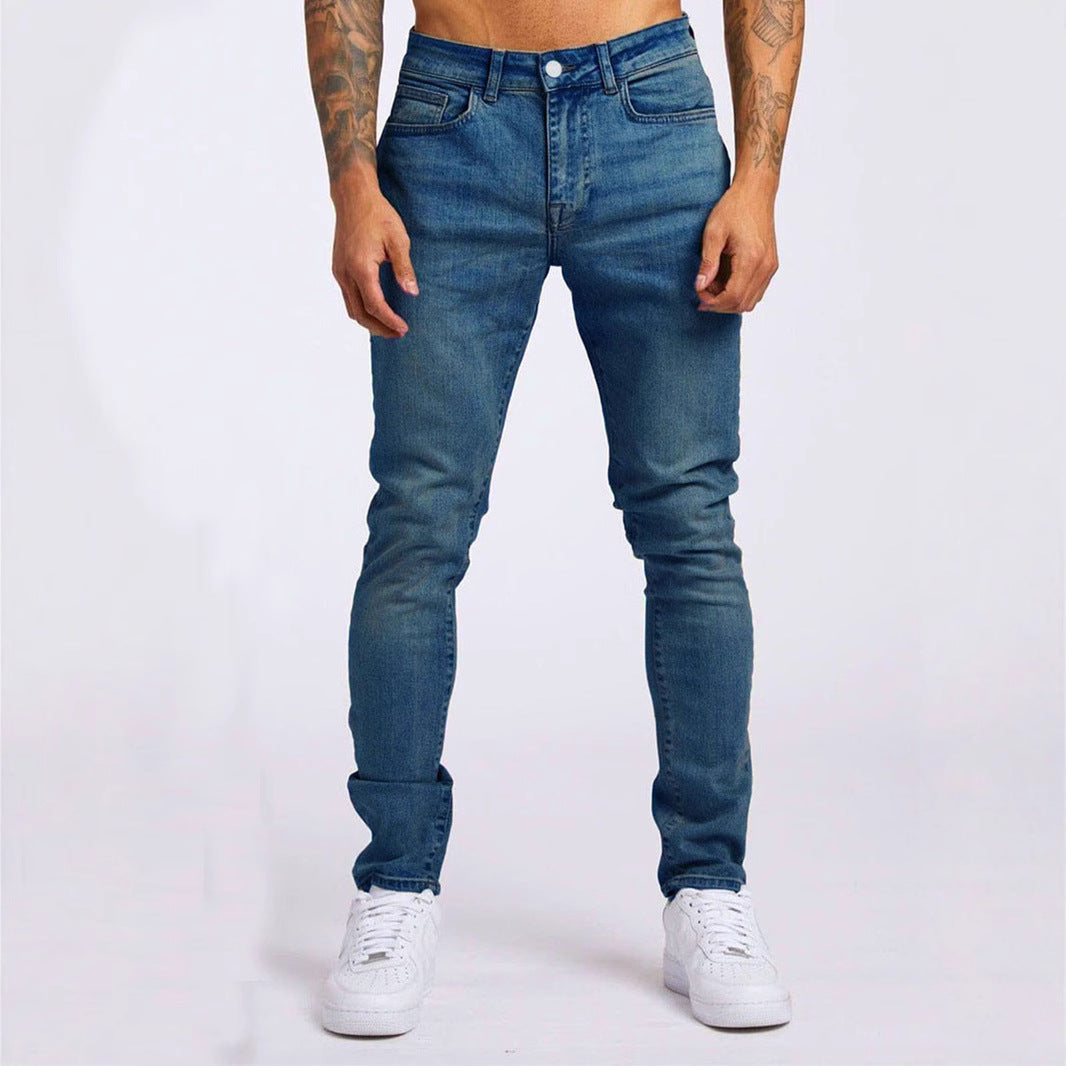 Herren Slim-Fit Jeans mit elastischem Komfortbund und modernen Details Heidi-Mode