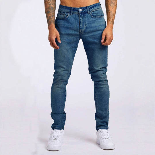Herren Slim-Fit Jeans mit elastischem Komfortbund und modernen Details Heidi-Mode
