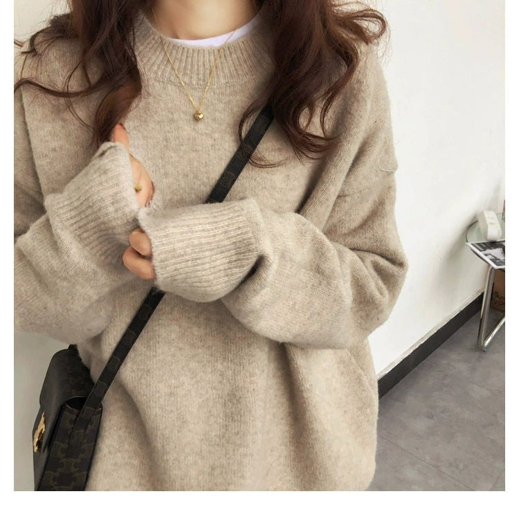 Damen bequemer Oversize-Pullover Heidi-Mode