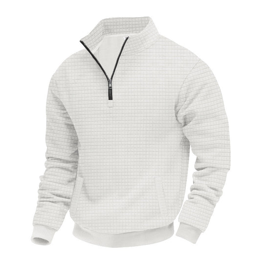 Herren sportlicher Pullover mit halbhoch geschlossenem Kragen Heidi-Mode