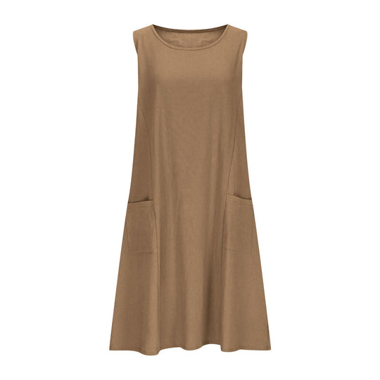 Damen Freizeit Ärmelloses Shift-Kleid Heidi-Mode