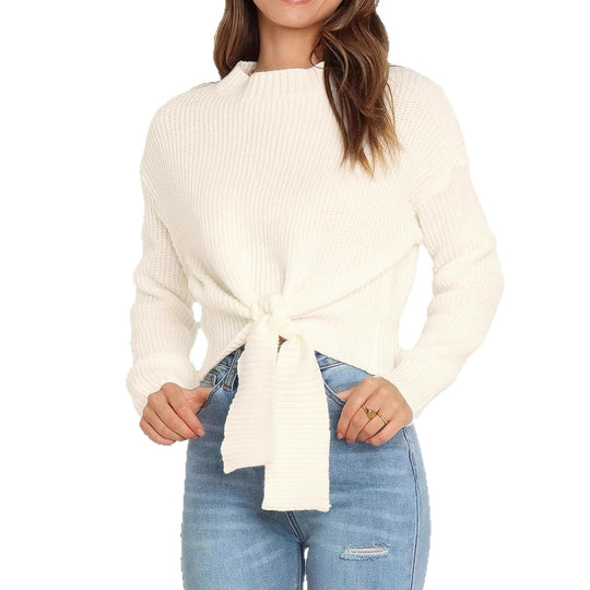Damen modischer Pullover mit variabler Knöchelbindung Heidi-Mode
