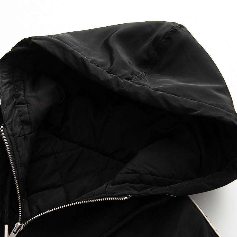 Damen sportliche Übergangsjacke mit Kapuze und seitlichen Reißverschlüssen Heidi-Mode