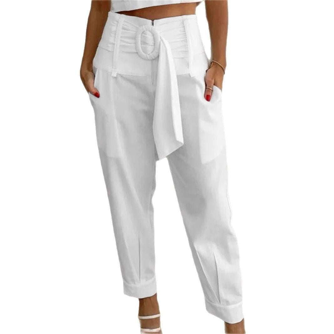 Damen Modische Culotte mit eleganter Schleifenoption Heidi-Mode