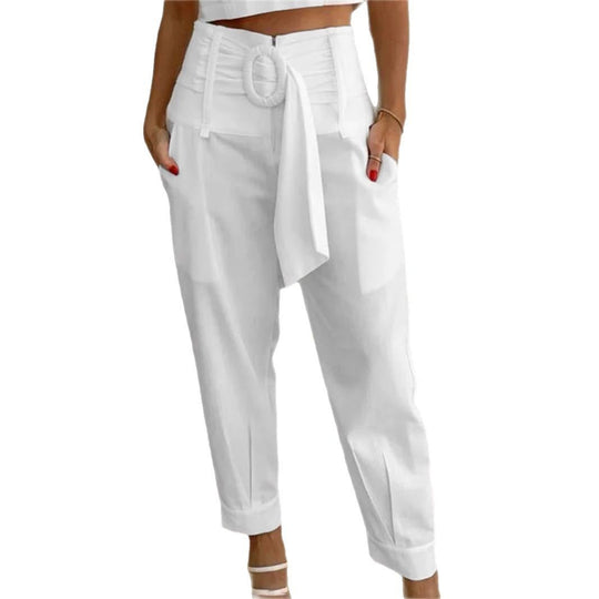 Damen Modische Culotte mit eleganter Schleifenoption Heidi-Mode