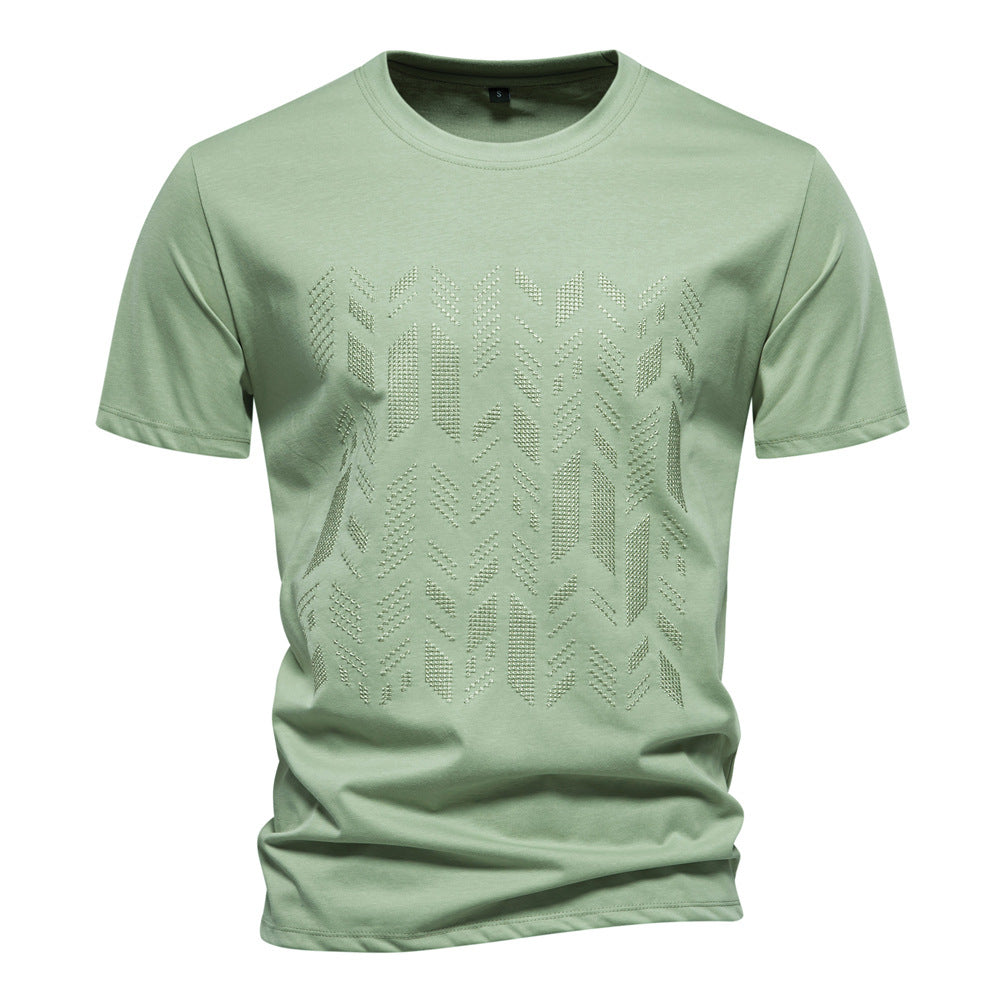 Herren T-Shirt mit innovativem Strukturdesign Heidi-Mode