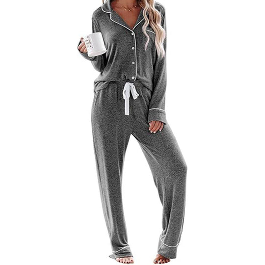 Damen Schlafanzug-Set aus weichem, atmungsaktivem Material Heidi-Mode