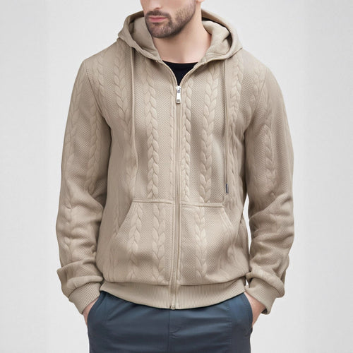 Herren Strickjacke mit Kapuze Heidi-Mode