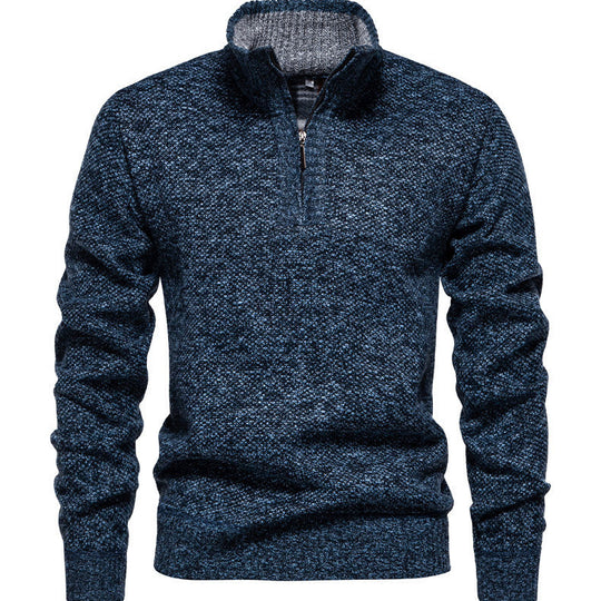 Herren Zip-Pullover mit strukturiertem Design Heidi-Mode