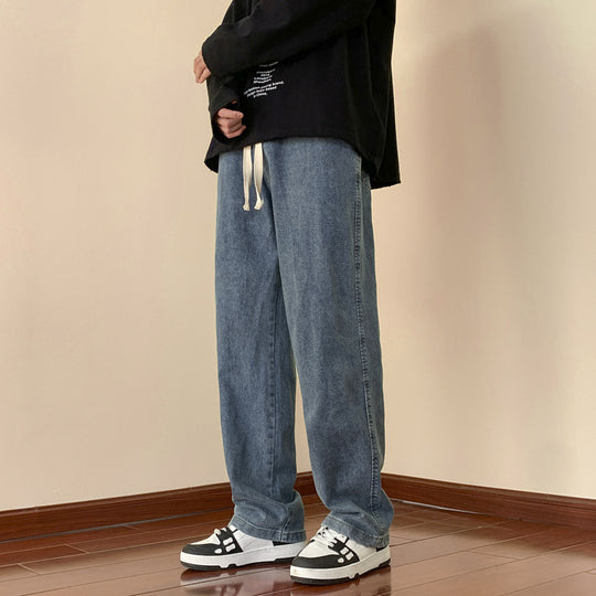Herren lässige Denim-Hose mit bequemem Schnitt und elastischem Bund Heidi-Mode