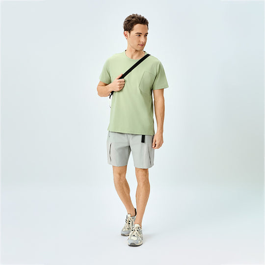 Herren Sportliches T-Shirt mit praktischer Brusttasche Heidi-Mode