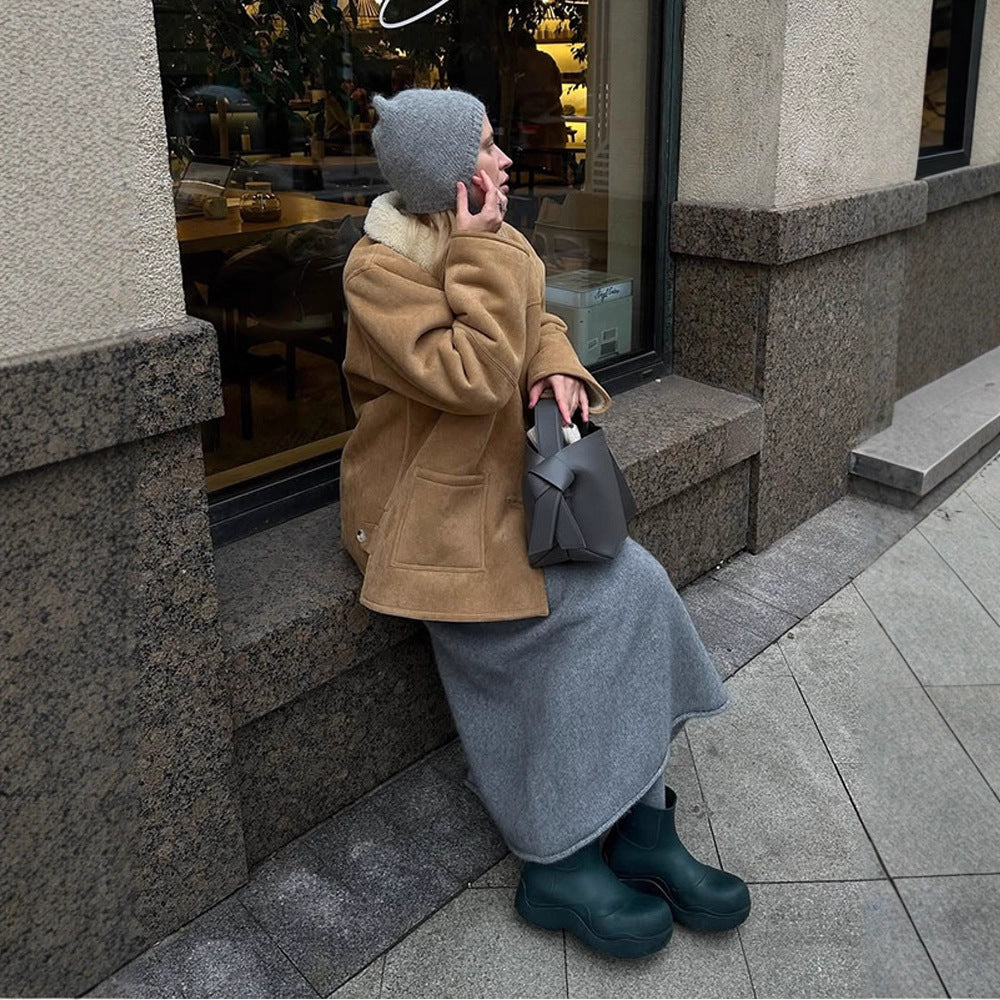 Damen Oversized Kunstfelljacke im lässigen Schnitt Heidi-Mode